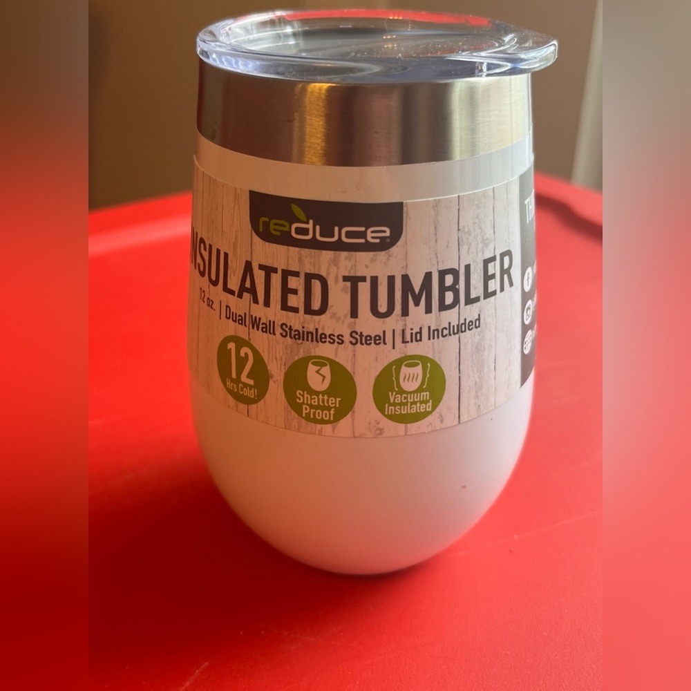 Insulated Tumbler 12oz Stainless Steel (New with stickers)